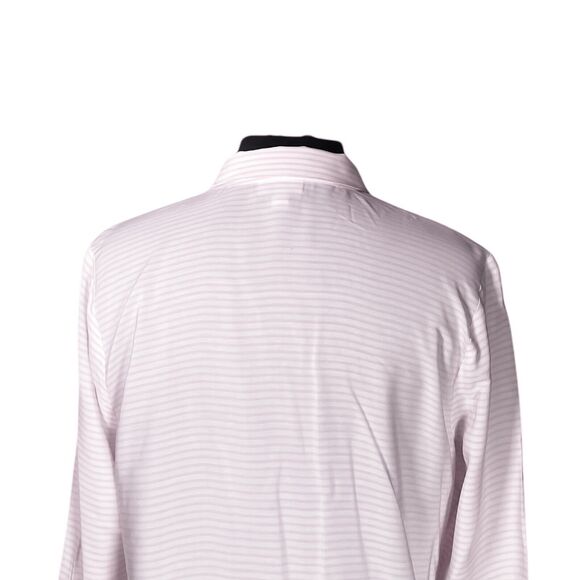 J. Jill Women's Shirt Button Up Pink White Striped V-Neck Blouse Tunic Top Small - Picture 7 of 9